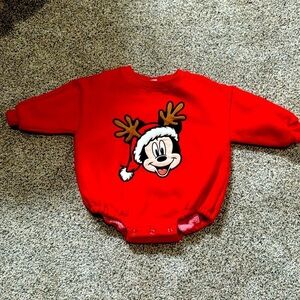 Disney Red Mickey Mouse Kids Bubble Romper